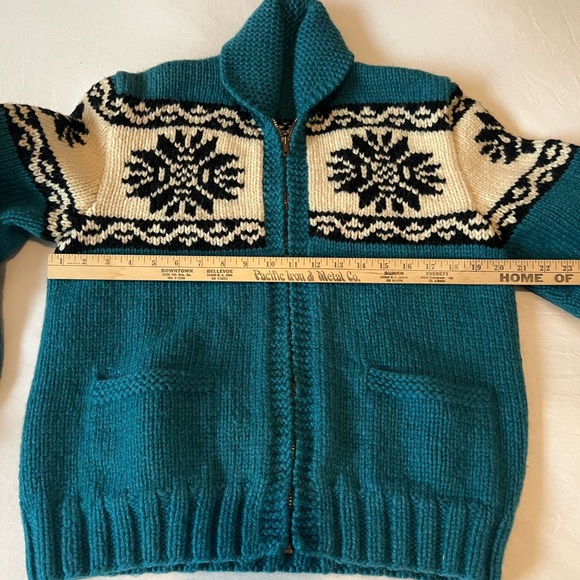 Vintage Wool 1960’s Cowichan Sweater women’s M/L - Picture 5 of 11